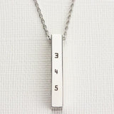 345 Bar Necklace